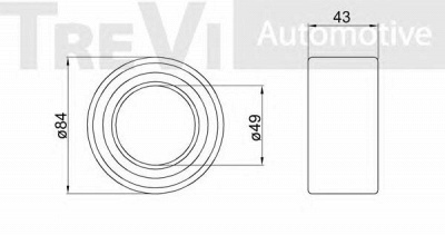 TREVI AUTOMOTIVE wb1240 -  Комплект подшипника ступицы колеса